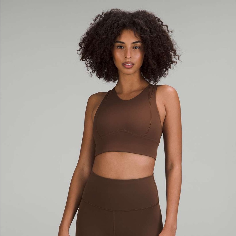 Lululemon Everlux Mesh-Back Train Bra High Neck Longline, C/D Cup